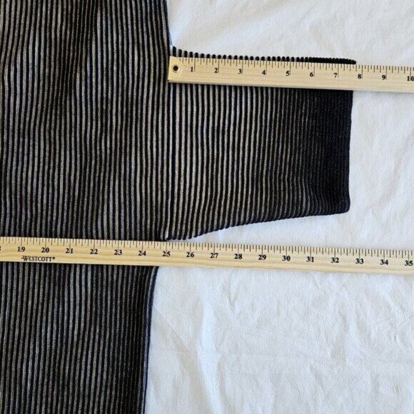 Marla Wynne Ribbed Reversible M L 3/4 Sleeve Open Front Assymetric Hem Cardigan - Picture 9 of 14